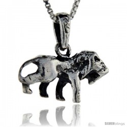 Sterling Silver Lion Pendant, 3/4 in tall -Style Pa114