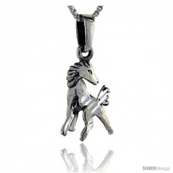Sterling Silver Horse Pendant, 1 in tall Style PA110