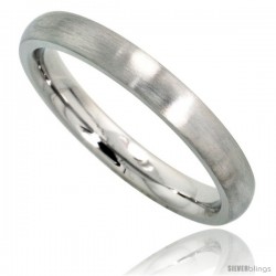 Surgical Steel 3mm Domed Wedding Band Thumb / Toe Ring Comfort-Fit Matte Finish