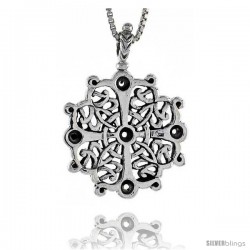 Sterling Silver Celtic Cross Pendant, 1 1/2 in tall