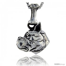 Sterling Silver Boxer Dog Pendant -Style Pa1049