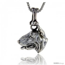 Sterling Silver Bull Terrier Dog Pendant -Style Pa1053