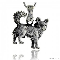 Sterling Silver Chihuahuas Dog Pendant