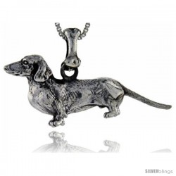 Sterling Silver Dachshunds Dog Pendant