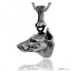 Sterling Silver Doberman Pinscher Dog Pendant -Style Pa1065