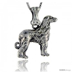 Sterling Silver Afghan Dog Pendant