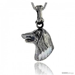 Sterling Silver Afghan Dog Pendant -Style Pa1031