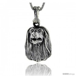 Sterling Silver Afghan Dog Pendant -Style Pa1032