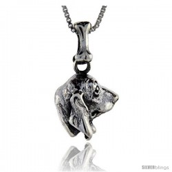 Sterling Silver Basset Hound Dog Pendant -Style Pa1036