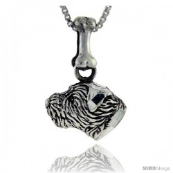 Sterling Silver Border Terrier Dog Pendant -Style Pa1039