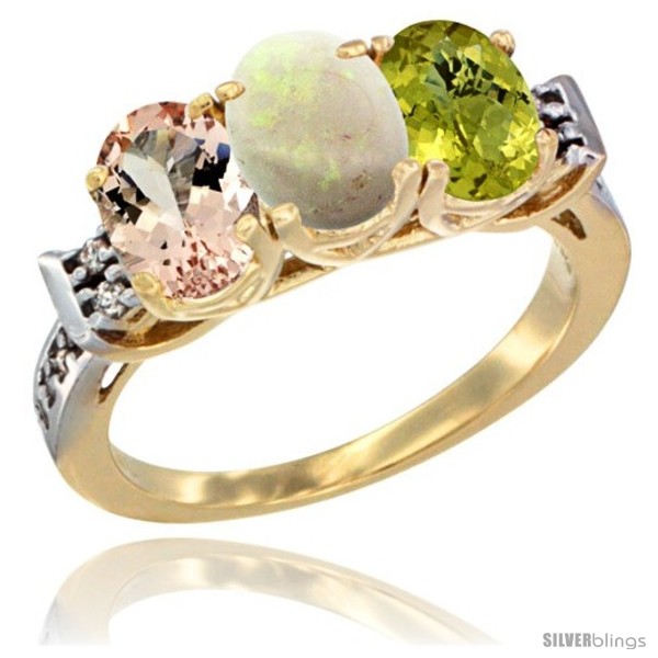 https://www.silverblings.com/64168-thickbox_default/10k-yellow-gold-natural-morganite-opal-lemon-quartz-ring-3-stone-oval-7x5-mm-diamond-accent.jpg