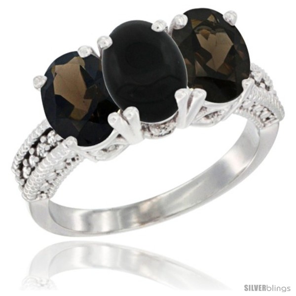 https://www.silverblings.com/64514-thickbox_default/14k-white-gold-natural-black-onyx-smoky-topaz-ring-3-stone-7x5-mm-oval-diamond-accent.jpg