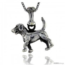 Sterling Silver Beagle Dog Pendant