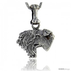 Sterling Silver Kerry Blue Terrier Dog Pendant -Style Pa1005