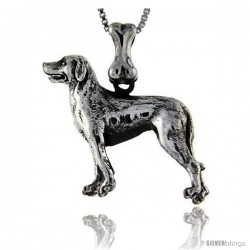 Sterling Silver Labrador Retriever Dog Pendant