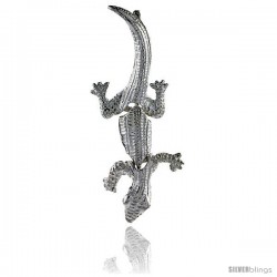 Sterling Silver Movable Gecko Pendant