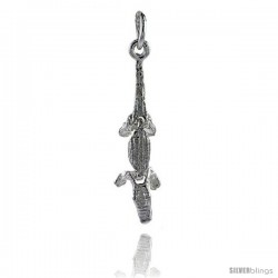 Sterling Silver Small Movable Gecko Pendant