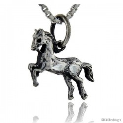 Sterling Silver Horse Pendant, 1/2 in tall -Style Paz