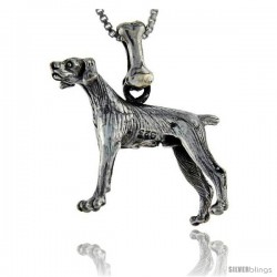 Sterling Silver Pointer Dog Pendant