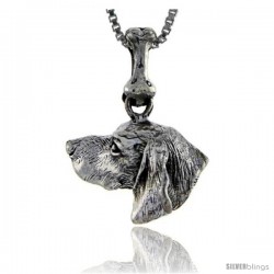 Sterling Silver Pointer Dog Pendant -Style Pa1015