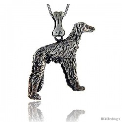 Sterling Silver Borzoi Dog Pendant