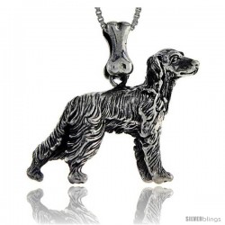 Sterling Silver Setter Dog Pendant