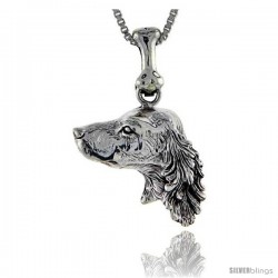 Sterling Silver Setter Dog Pendant -Style Pa1023