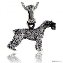 Sterling Silver Schnauzer Dog Pendant