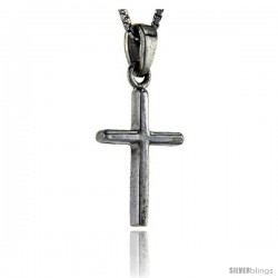 Sterling Silver Cross Pendant, 1 in tall -Style Pa1267