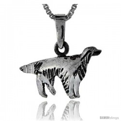 Sterling Silver Dog Pendant, 3/4 in tall -Style Pa133