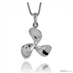 Sterling Silver Boat Propeller Pendant, 3/4 in