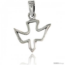 Sterling Silver Dove Pendant, 3/4 in tall -Style Pa1966