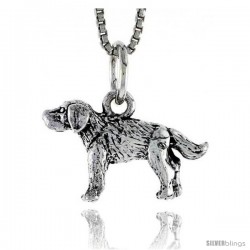 Sterling Silver Wire Fox Terrier Pendant, 3/4 in tall