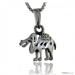 Sterling Silver Camel Pendant, 3/4 in tall -Style Pa149
