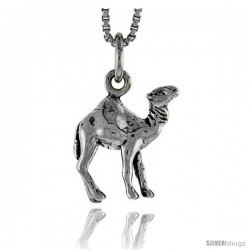 Sterling Silver Camel Pendant, 1/2 in tall -Style Pa1498