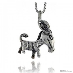 Sterling Silver Donkey Pendant, 3/4 in tall -Style Pa1502