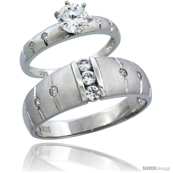 WEDDING / ENGAGEMENT RINGS SET for her & him