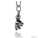 Sterling Silver Farmer Pendant, 5/8 in tall -Style Pa1551