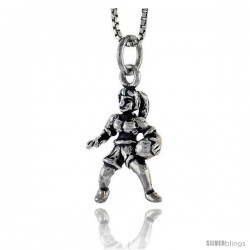 Sterling Silver Basketball Player Pendant, 3/4 in tall -Style Pa1581