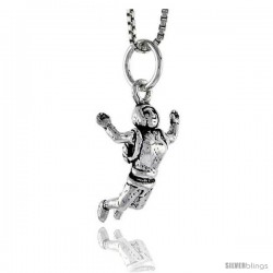 Sterling Silver Base Jumper Pendant, 3/4 in tall