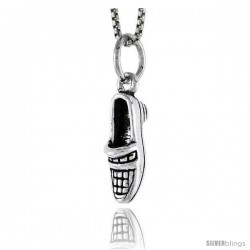 Sterling Silver Shoe Pendant, 5/8 in tall -Style Pa1621