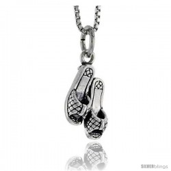 Sterling Silver Sandal Pendant, 5/8 in tall -Style Pa1632