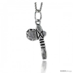 Sterling Silver Axe Pendant, 3/4 in tall -Style Pa1638