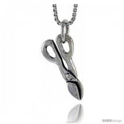 Sterling Silver Cutter Pendant, 5/8 in tall