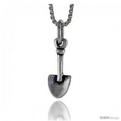 Sterling Silver Shovel Pendant, 5/8 in tall -Style Pa1655