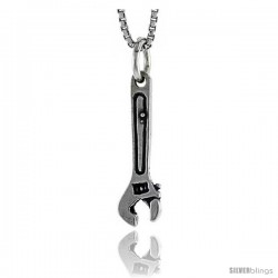 Sterling Silver Wrench Pendant, 3/4 in tall -Style Pa1659