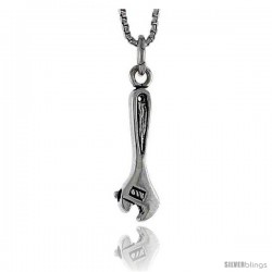 Sterling Silver Wrench Pendant, 3/4 in tall -Style Pa1660