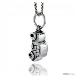 Sterling Silver Car Pendant, 1/2 in tall