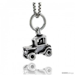 Sterling Silver Jeep Pendant, 3/8 in tall