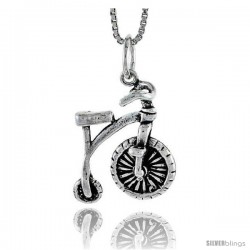 Sterling Silver Bicycle Pendant, 3/4 in tall -Style Pa1675